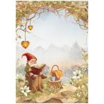 Stamperia Whispering Woods Collection - A4 Rice Paper - Gnome [DFSA41060]