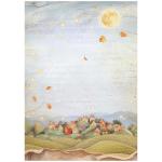 Stamperia Whispering Woods Collection - A4 Rice Paper - Hills [DFSA41058]