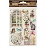 Stamperia Wooden Shapes - Orchids & Cats - Window [KLSP087]