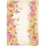 Stamperia Woodland Collection - A4 Rice Paper - Floral Borders [DFSA4818]