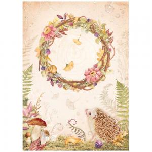 Stamperia Woodland Collection - A4 Rice Paper - Garland [DFSA4820]