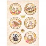 Stamperia Woodland Collection - A4 Rice Paper - Rounds [DFSA4819]