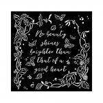 Stamperia Woodland Collection - Media Stencil - Frame With Leaves [KSTDQ-91]