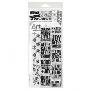 Stampers Anonymous / Tim Holtz Christmas Stamps & Stencil Set [THMM133]