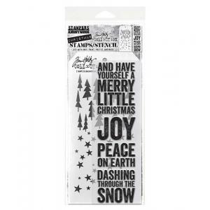 Stampers Anonymous / Tim Holtz Christmas Stamps & Stencil Set [THMM153]