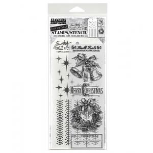 Stampers Anonymous / Tim Holtz Christmas Stamps & Stencil Set [THMM177]