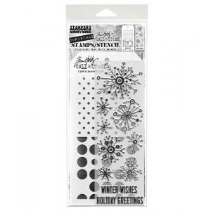 Stampers Anonymous / Tim Holtz Christmas Stamps & Stencil Set [THMM185]