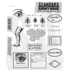 Stampers Anonymous/Tim Holtz Classics Unmounted Stamp Set - [SCF012] Classics #12