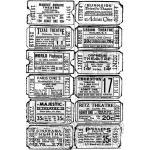 Stampers Anonymous / Tim Holtz Components Unmounted Rubber Stamps - Ticket [COM007]