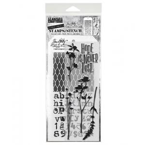 Stampers Anonymous / Tim Holtz Curations Mixed Media Stamps / Stencil [THMM121]