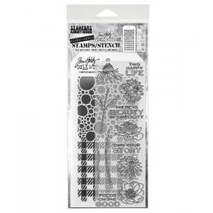 Stampers Anonymous / Tim Holtz Curations Mixed Media Stamps / Stencil [THMM124]