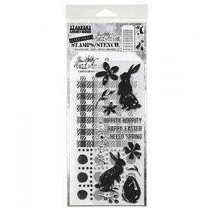 Stampers Anonymous / Tim Holtz Curations Mixed Media Stamps / Stencil [THMM163]