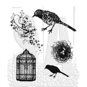 Stampers Anonymous / Tim Holtz Curations Unmounted Rubber Stamps - Artful Flight [CMS069]