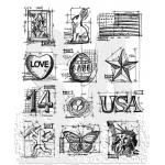 Stampers Anonymous / Tim Holtz Curations Unmounted Rubber Stamps - Mini Blueprints 2 [CMS146]
