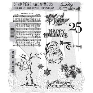 Stampers Anonymous / Tim Holtz Curations Unmounted Rubber Stamps - Mini Holidays 3 [CMS114]