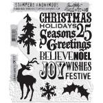 Stampers Anonymous / Tim Holtz Curations Unmounted Rubber Stamps - Season's Silhouettes [CMS117]