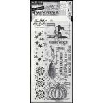 Stampers Anonymous / Tim Holtz Halloween Stamps & Stencil Set - Blueprint Spells [THMM201]