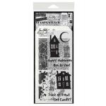 Stampers Anonymous / Tim Holtz Halloween Stamps & Stencil Set - Ghost Town [THMM194]