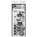 Stampers Anonymous / Tim Holtz Halloween Stamps & Stencil Set - Retro Frights [THMM198]