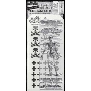 Stampers Anonymous / Tim Holtz Halloween Stamps & Stencil Set - The Chemist [THMM202]