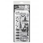 Stampers Anonymous / Tim Holtz Halloween Stamps & Stencil Set [THMM125]