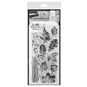 Stampers Anonymous / Tim Holtz Halloween Stamps & Stencil Set [THMM167]