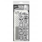 Stampers Anonymous / Tim Holtz Halloween Stamps & Stencil Set [THMM168]