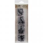 Stampers Anonymous/Tim Holtz Mini Blueprints Cling Stamps - Birthday [THMB012]