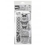 Stampers Anonymous / Tim Holtz Mixed Media Stamps & Stencil Set [THMM120]