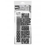 Stampers Anonymous / Tim Holtz Mixed Media Stamps & Stencil Set [THMM140]