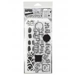 Stampers Anonymous / Tim Holtz Mixed Media Stamps & Stencil Set [THMM184]