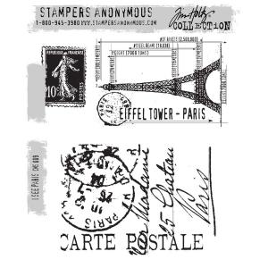 Stampers Anonymous/Tim Holtz Unmounted Rubber Stamps - [CMS009] I See Paris