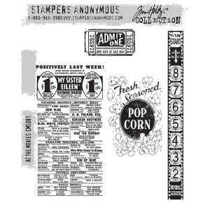 Stampers Anonymous/Tim Holtz Unmounted Rubber Stamps - [CMS081] At The Movies