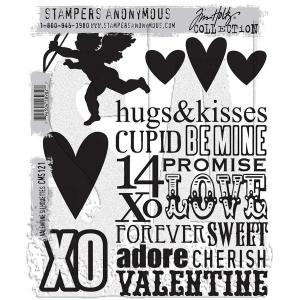 Stampers Anonymous/Tim Holtz Unmounted Rubber Stamps - [CMS121] Valentine Silhouettes