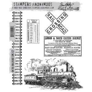 Stampers Anonymous/Tim Holtz Unmounted Rubber Stamps - [CMS127] On The Railroad
