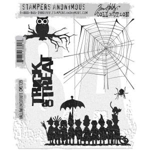 Stampers Anonymous/Tim Holtz Unmounted Rubber Stamps - [CMS139] Halloween Cutouts