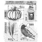 Stampers Anonymous/Tim Holtz Unmounted Rubber Stamps - [CMS167] Halloween Blueprint 2