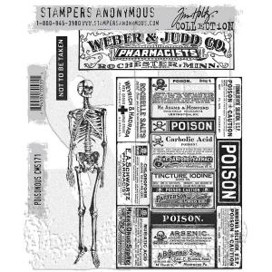 Stampers Anonymous/Tim Holtz Unmounted Rubber Stamps - [CMS171] Poisonous