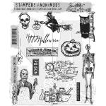 Stampers Anonymous/Tim Holtz Unmounted Rubber Stamps - [CMS198] Mini Halloween #4
