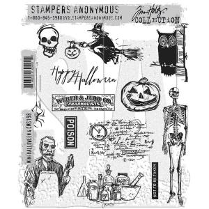 Stampers Anonymous/Tim Holtz Unmounted Rubber Stamps - [CMS198] Mini Halloween #4