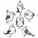 Stampers Anonymous/Tim Holtz Unmounted Rubber Stamps - [CMS212] Bird Crazy
