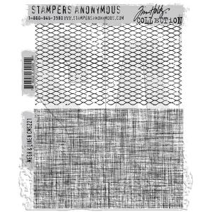 Stampers Anonymous/Tim Holtz Unmounted Rubber Stamps - [CMS221] Mesh & Linen