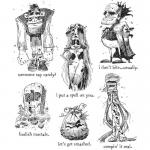 Stampers Anonymous/Tim Holtz Unmounted Rubber Stamps - [CMS381] Monster Reunion
