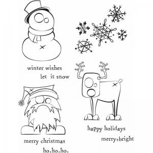 Stampers Anonymous/Tim Holtz Unmounted Rubber Stamps - [CMS387] Merry Misfits
