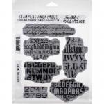 Stampers Anonymous/Tim Holtz Unmounted Rubber Stamps - [CMS397] Faded Type