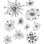 Stampers Anonymous/Tim Holtz Unmounted Rubber Stamps - [CMS417] Retro Flakes