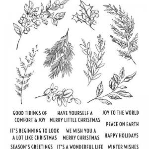 Stampers Anonymous/Tim Holtz Unmounted Rubber Stamps - [CMS429] Sketch Greenery
