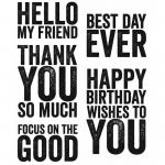 Stampers Anonymous/Tim Holtz Unmounted Rubber Stamps - [CMS433] Bold Sayings