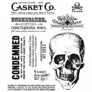 Stampers Anonymous/Tim Holtz Unmounted Rubber Stamps - [CMS435] Rest In Peace