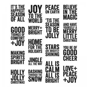Stampers Anonymous/Tim Holtz Unmounted Rubber Stamps - [CMS440] Bold Tidings Mini
